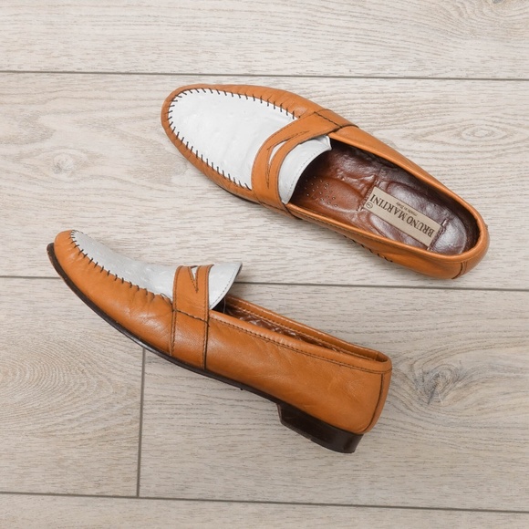 Amazing True Vintage Bruno Martini Italian Leather Loafer Shoes Made In Italy main image 8